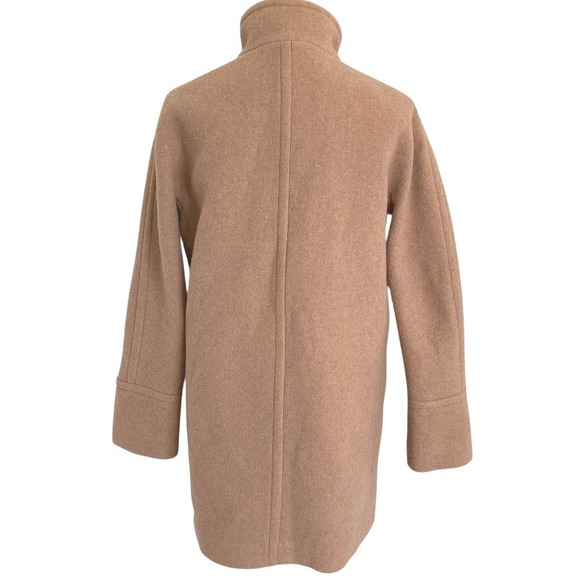 J. Crew City Wool Blend Camel Pea Coat Classic Preppy size 4 style AB945 - Picture 11 of 17